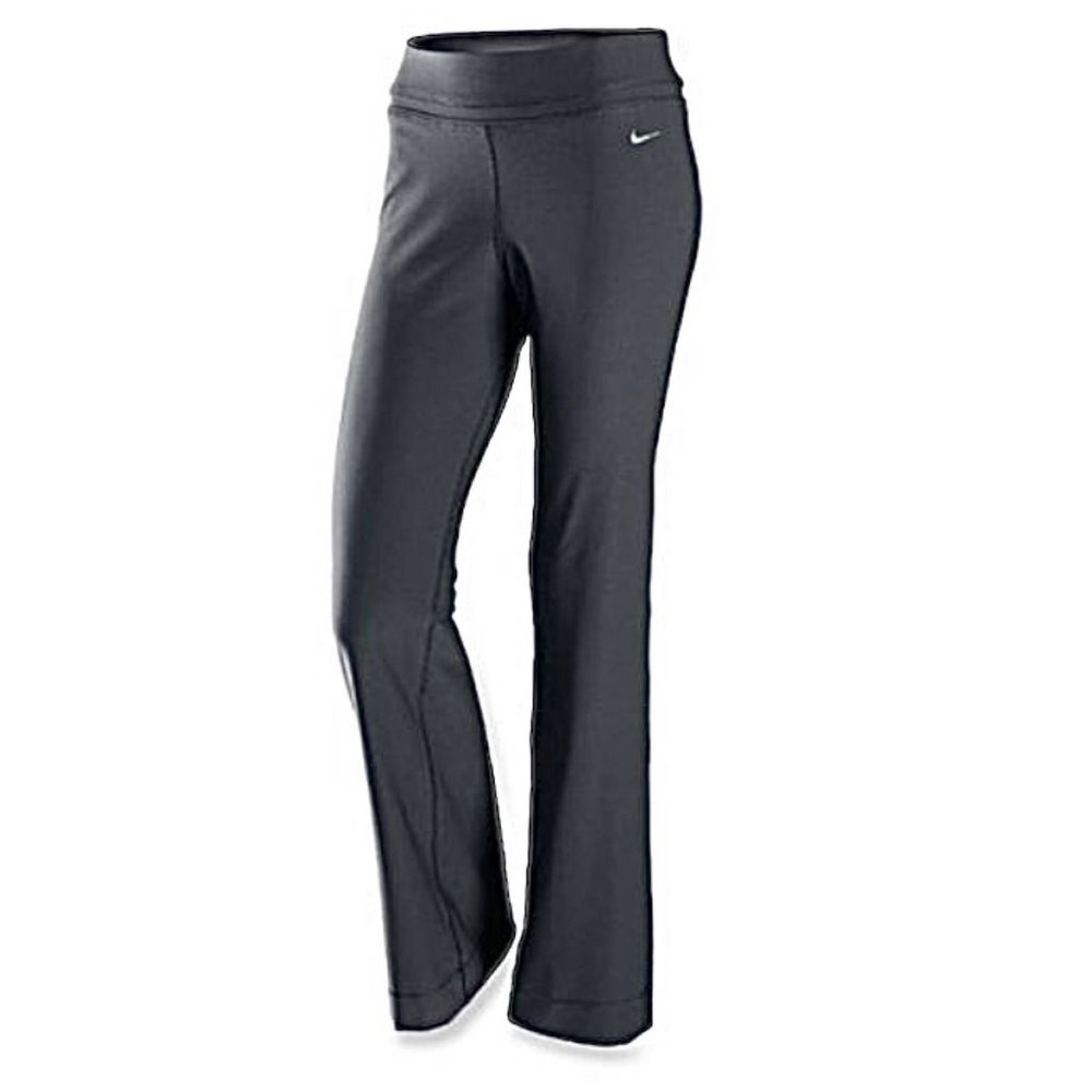NIKE Dri-Fit Bootcut Workout Yoga Pants Size Large Charcoal Grey EUC